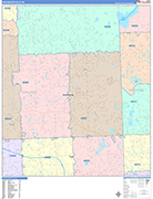 Rochester Hills  Wall Map Color Cast Style